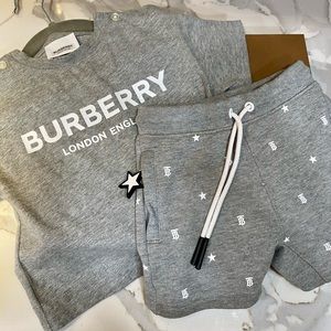 Burberry Baby's Robbie Branded Tee & Monogram & Star Print Drawstring Shorts